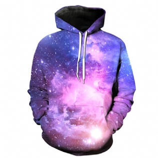 Starry Sky Digital Pocket Langærmet Sweatshirt