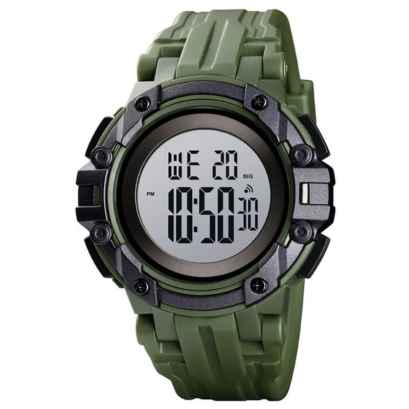 Alarm Chronograph Luminous 5atm Military Style Sports Mænd Watch Digital Watch