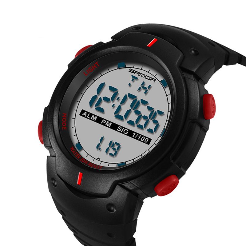 Digital Watch Luminous Motion Timing Stopur Kalender Alarm Watch Outdoor Sports Watch