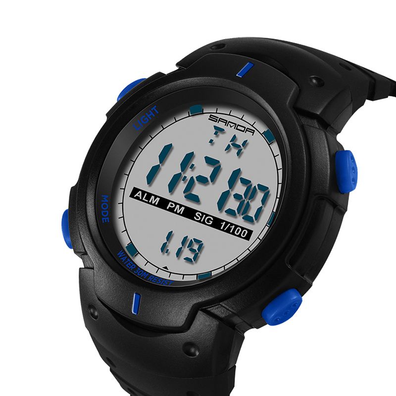 Digital Watch Luminous Motion Timing Stopur Kalender Alarm Watch Outdoor Sports Watch