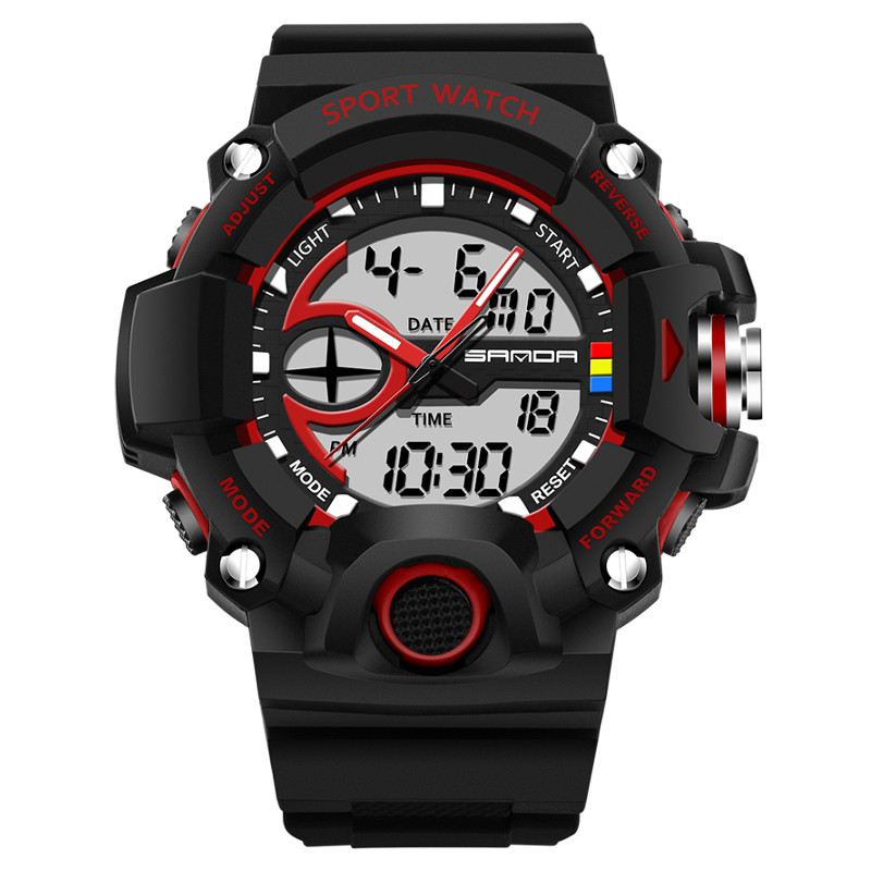 Dual Display Multi-function Sport Stopur Udendørs Mode Mænd Digital Watch