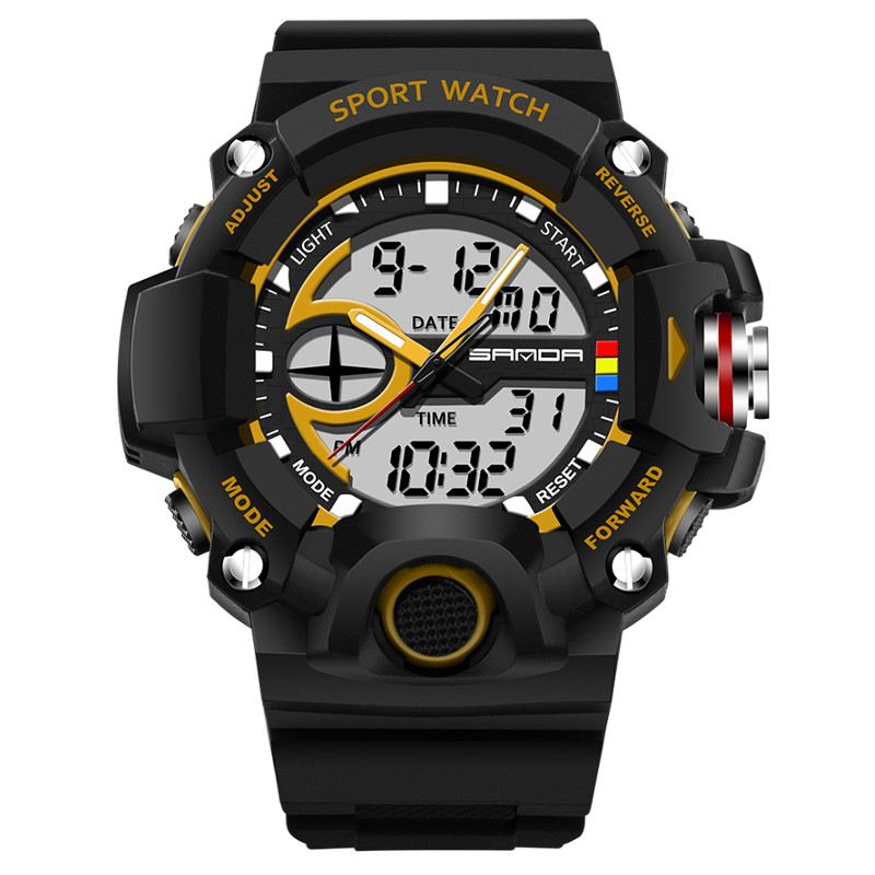 Dual Display Multi-function Sport Stopur Udendørs Mode Mænd Digital Watch