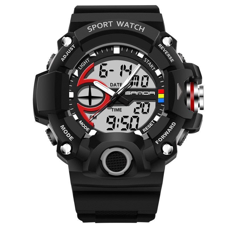 Dual Display Multi-function Sport Stopur Udendørs Mode Mænd Digital Watch