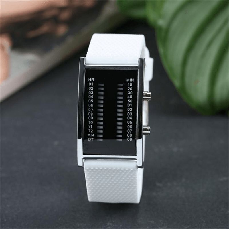 Led Display Herre Business Watch Double Row Light Calendar Digital Watch