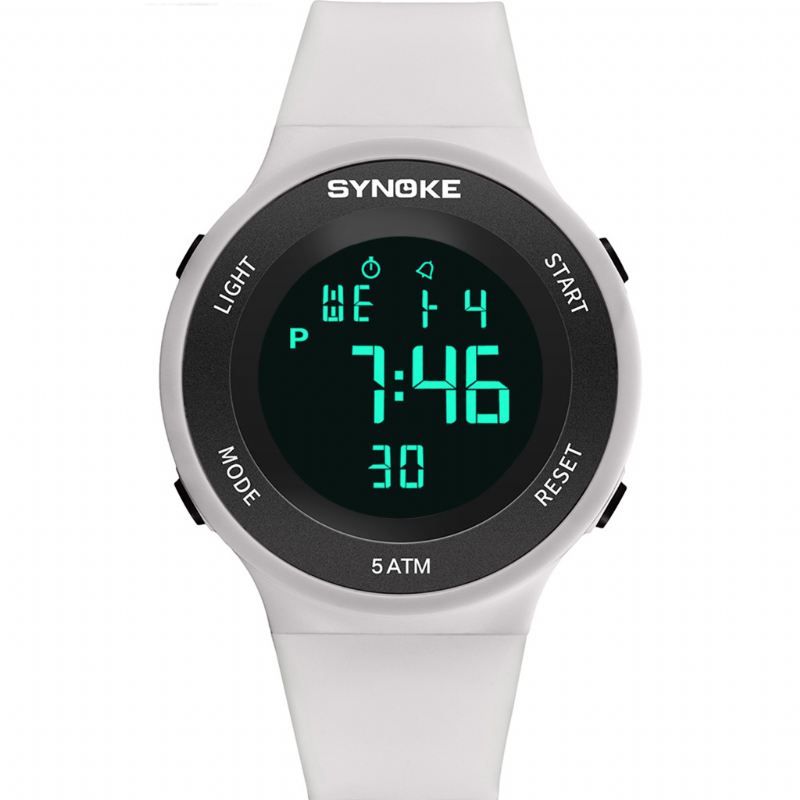 Mode Student Watch 5atm Vandtæt Lysende Skærm Multi-function Sport Digital Watch