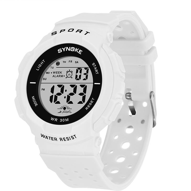 Mode Watch 3atm Vandtæt El Light Multiple Function Colorful Led Sport Digital Watch