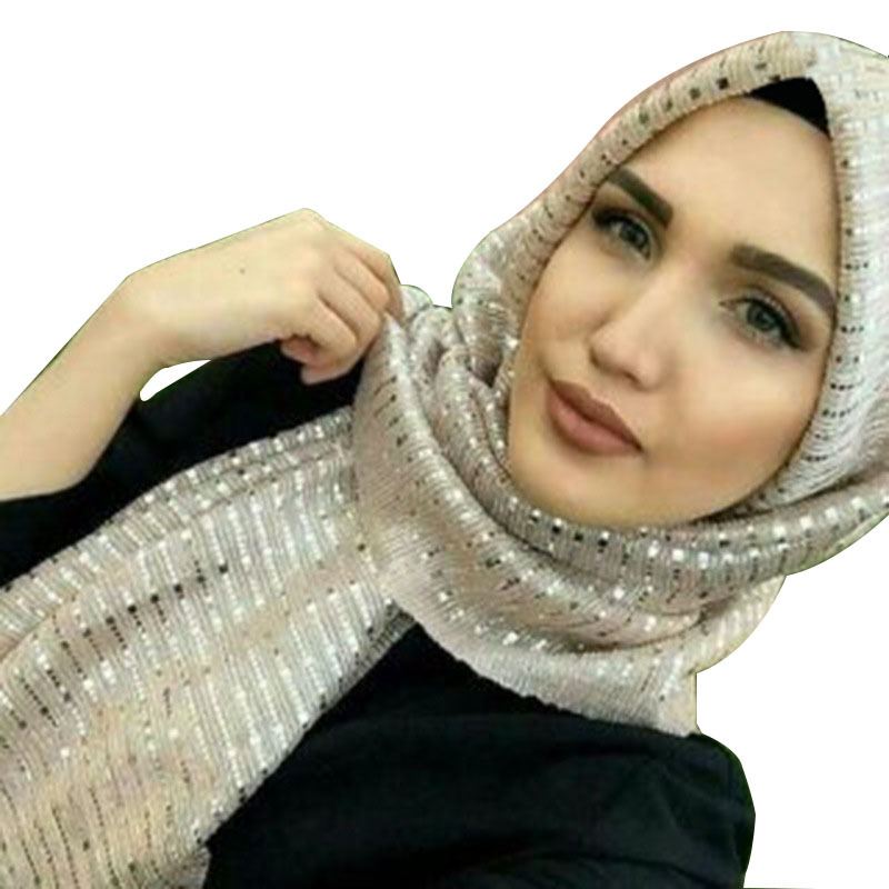 Kvinder Pailletter Arabian Hat Arab Wrap Scarf Turban Hat