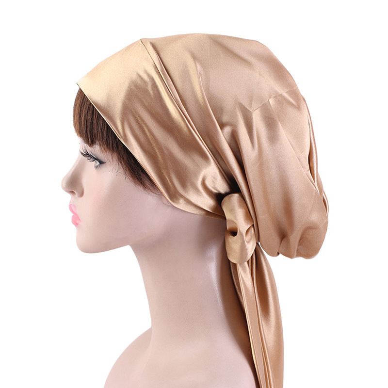 Satin Med Tryk Bånd Sløjfe Turban Hat