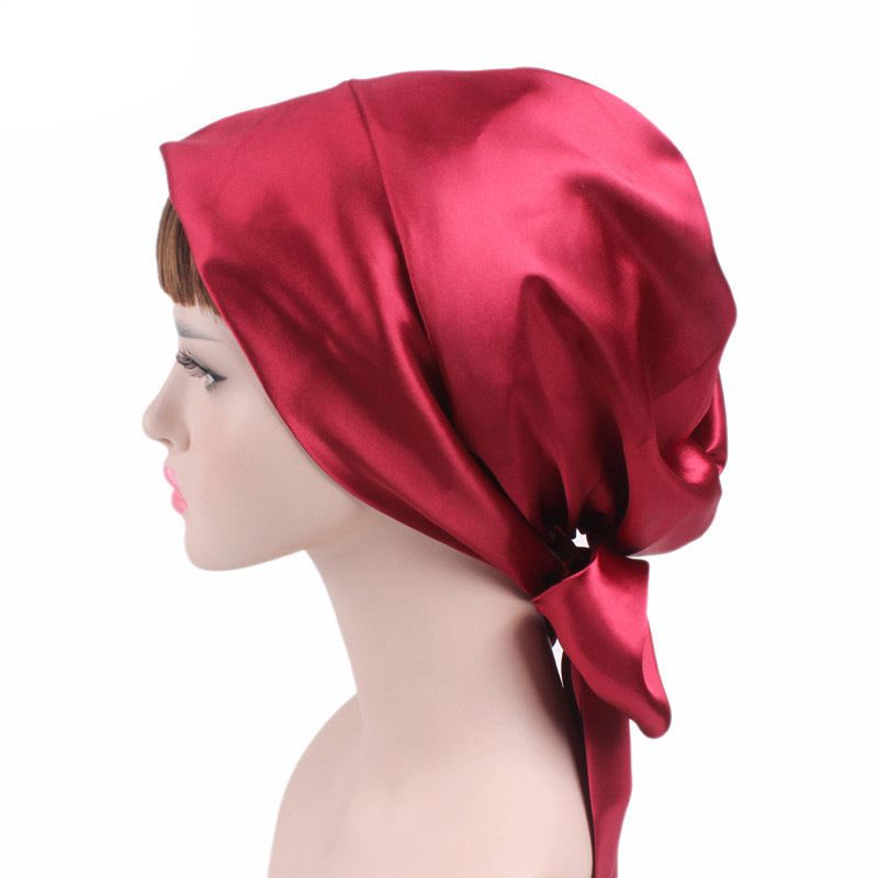 Satin Med Tryk Bånd Sløjfe Turban Hat