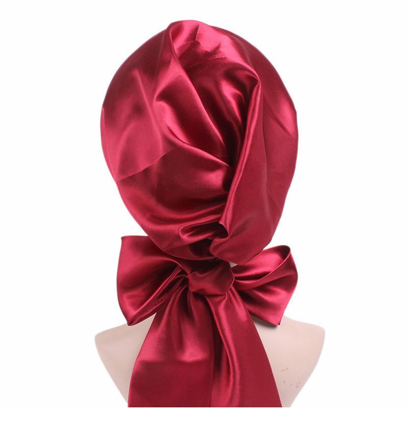 Satin Med Tryk Bånd Sløjfe Turban Hat