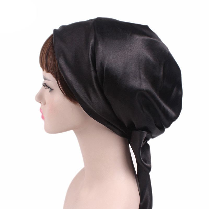 Satin Med Tryk Bånd Sløjfe Turban Hat