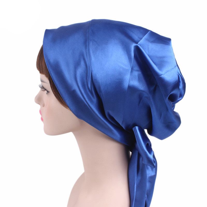 Satin Med Tryk Bånd Sløjfe Turban Hat