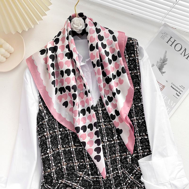 Simple Wild Mode Color Matching Color Simulation Silk Square Scarf