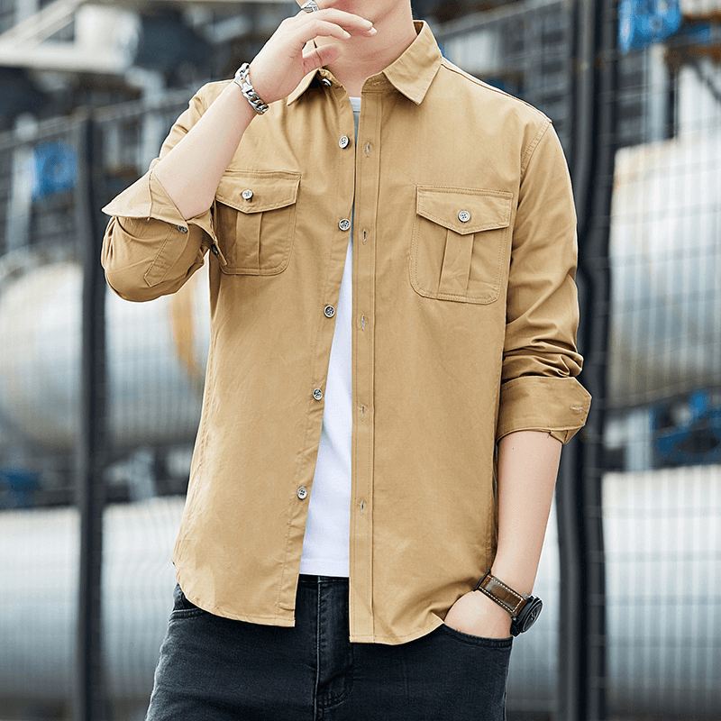 Casual Loose Tooling Jacket Herreskjorte