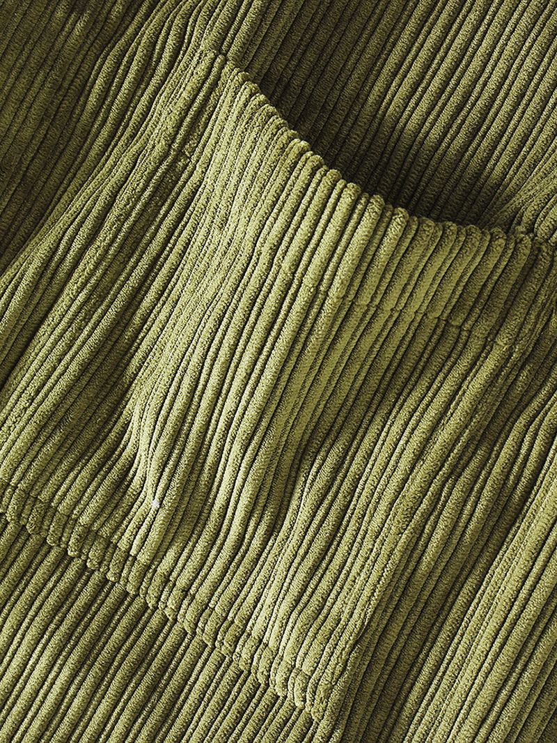 Design Mænd Corduroy Multi Lommer Langærmede Vintage Skjorter Jakke