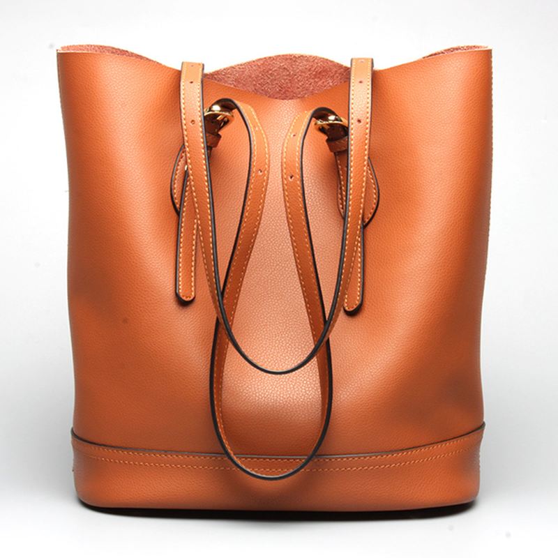 Kvinder Ægte Læder Håndtaske High End Tote Bag Bucket Bag