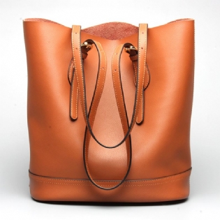 Kvinder Ægte Læder Håndtaske High End Tote Bag Bucket Bag