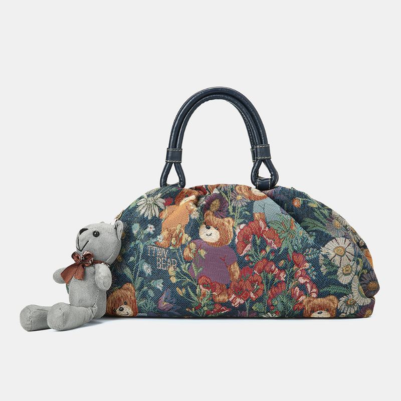 Kvinder Bear Pattern Casual Håndtaske Crossbody Taske