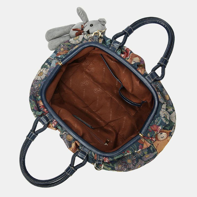 Kvinder Bear Pattern Casual Håndtaske Crossbody Taske