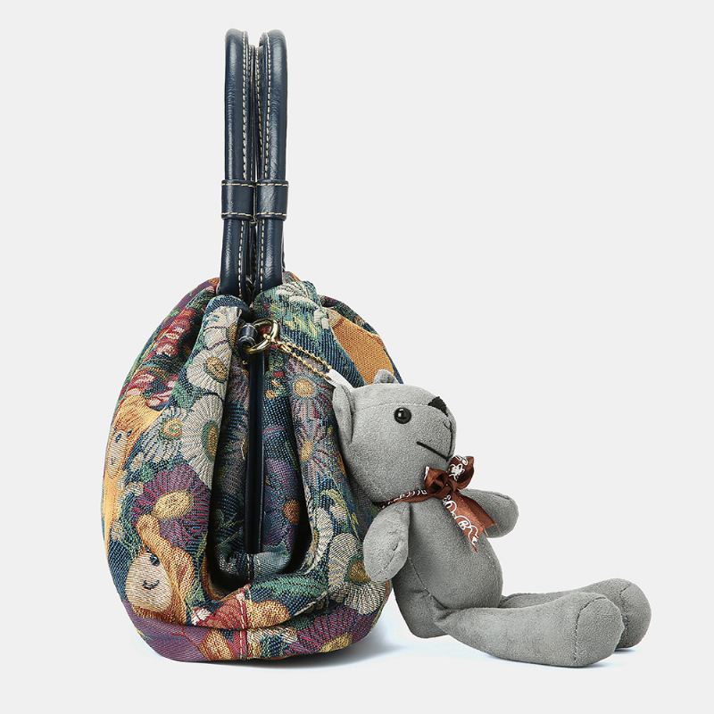 Kvinder Bear Pattern Casual Håndtaske Crossbody Taske