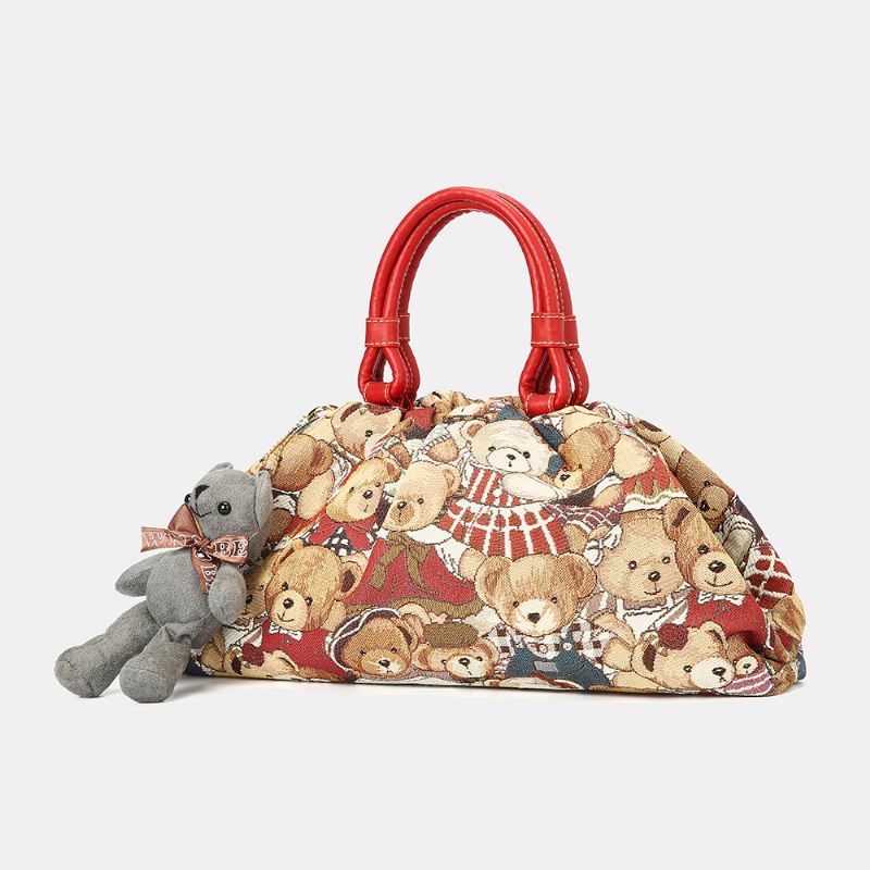 Kvinder Bear Pattern Casual Håndtaske Crossbody Taske