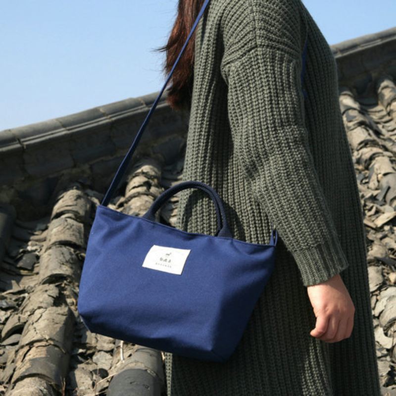 Kvinder Canvas Solid Casual Kvinder Shopping Bag Håndtaske Daily Bag