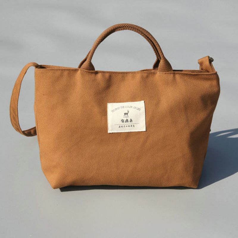 Kvinder Canvas Solid Casual Kvinder Shopping Bag Håndtaske Daily Bag