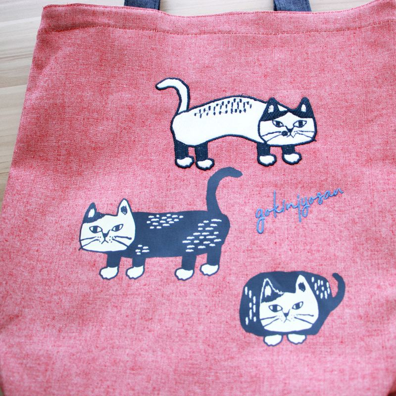 Kvinder Casual Kat Pattern Håndtaske Tote Bag Til Shopping