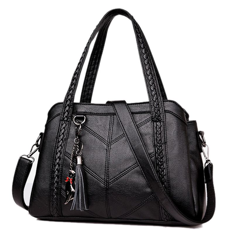 Kvinder Elegant Blød Pu Håndtaske Skuldertasker Crossbody Tasker