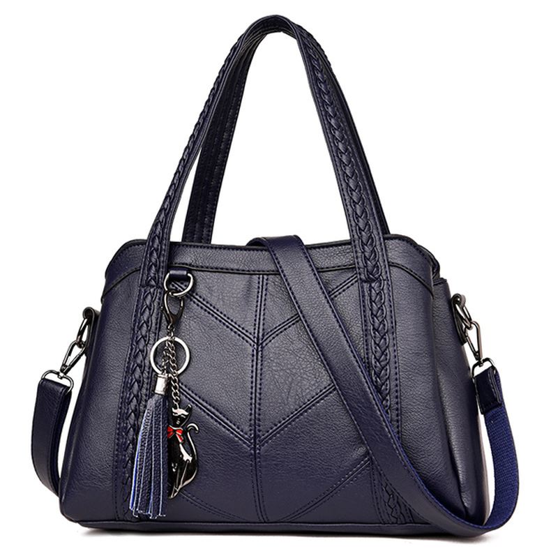 Kvinder Elegant Blød Pu Håndtaske Skuldertasker Crossbody Tasker