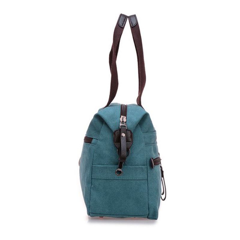 Kvinder Mænd Canvas Multi Pocket Håndtasker Casual Pillow Skulder Crossbody Tasker