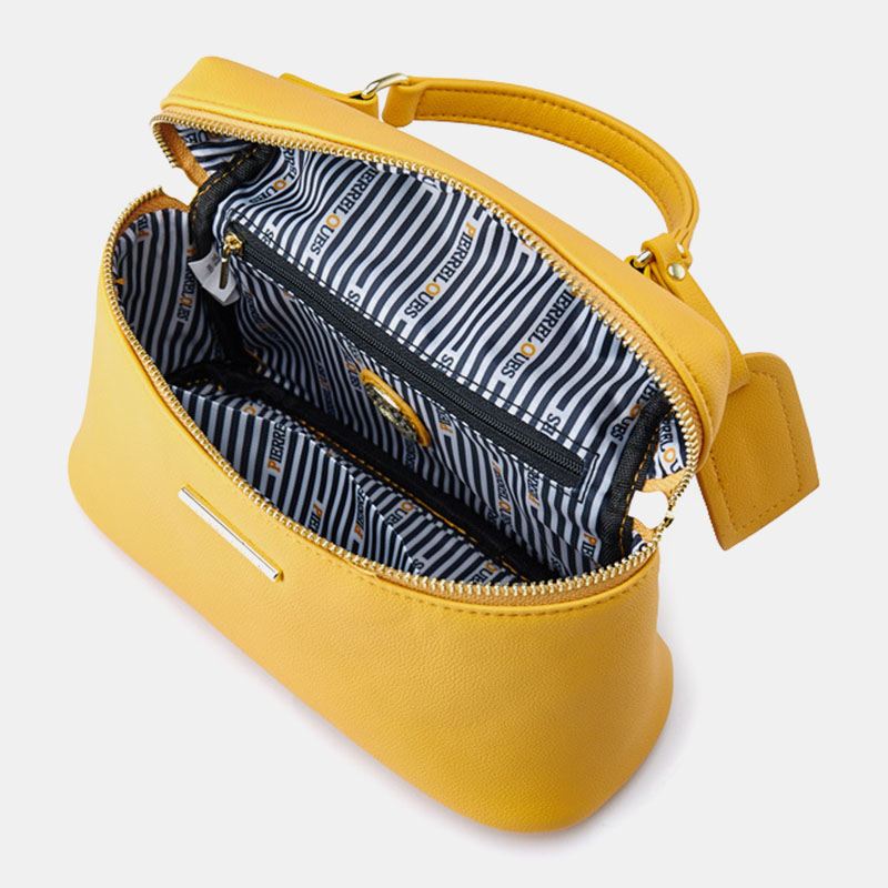 Kvinder Pu Læder Stor Kapacitet Casual Simple Skulder Crossbody Taske Håndtaske