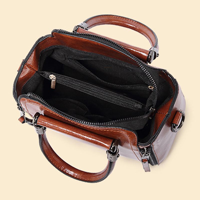 Kvinder Retro Large Capacity Crossbody Bag Håndtaske Satchel Bag