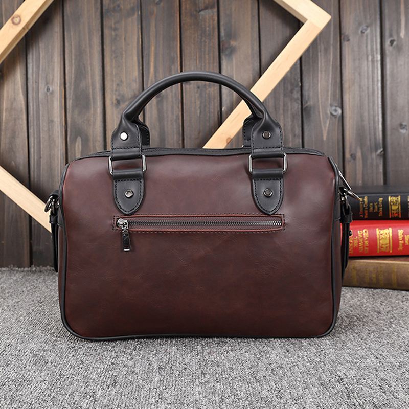 Mænd Retro Pu Læder Håndtaske Business Crossbody Taske