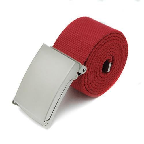 Mænd Dreng Unisex Lærred Metalspænde Plain Webbing Business Casual Bæltestrop