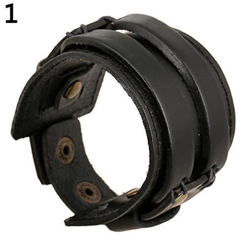 Mænd Kvinder Punk Retro Bred Kunstlæder Bælte Armbånd Armbånd Smykker Gave