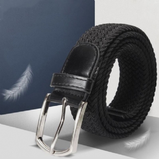 Unisex Pu 110 cm Elastisk Vævet Stil Casual Pin Spænde Jeans Bælte