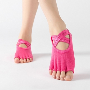 Dame Frotté Yoga Sokker Five Finger Socks
