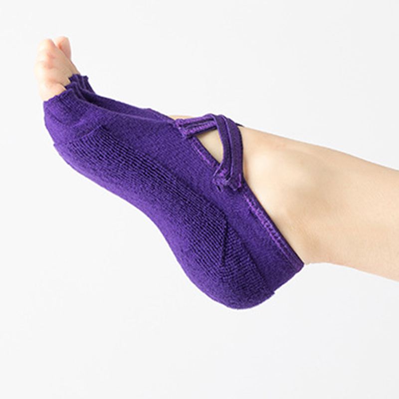 Dame Frotté Yoga Sokker Five Finger Socks