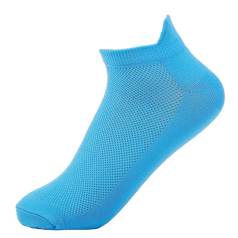 Fluorescerende Farver Herre Short Tube Socks Casual Åndbare Sportsokker