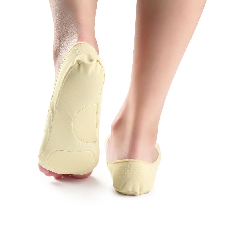 Kvinder Summer Empty Five Toe Anti-skridstrømper Soft Foot Cushion Sweat Invisible Sock