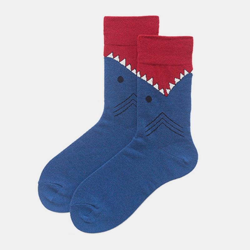 Shark Series Cotton Par Modeller Trendy Personlighed Sokker Street