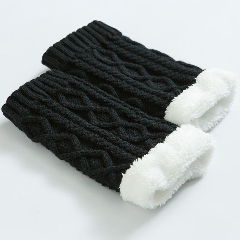 Unisex Winter Plus Velvet Knæ Ankel Calf Warmer Pads Sokker