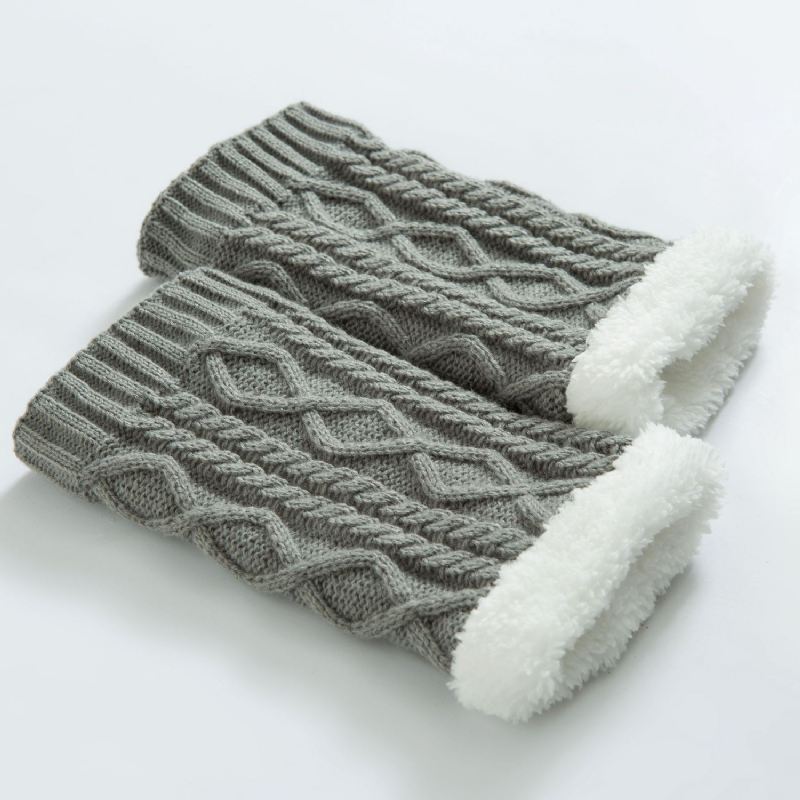 Unisex Winter Plus Velvet Knæ Ankel Calf Warmer Pads Sokker