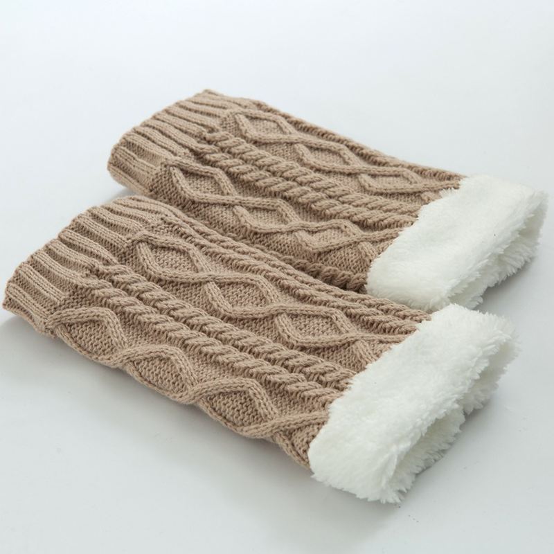 Unisex Winter Plus Velvet Knæ Ankel Calf Warmer Pads Sokker