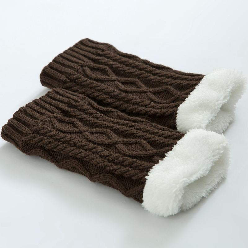 Unisex Winter Plus Velvet Knæ Ankel Calf Warmer Pads Sokker